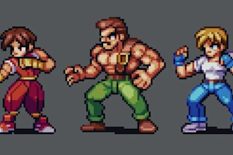 do pixel art character design 2d game animation sprite sheet game art video game