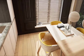 create a VR interior scene