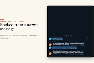 build a custom telegram bot for bookings, leads, payments and reminders