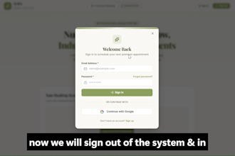 build a nextjs booking system for clinic and salon