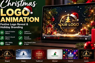 create a christmas logo animation for your business