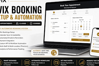 setup wix booking, appointment scheduling and automation