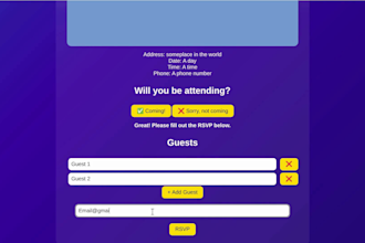 make rsvps for parties and events with google sheets