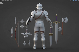 design 3d printable cosplay armor and character props