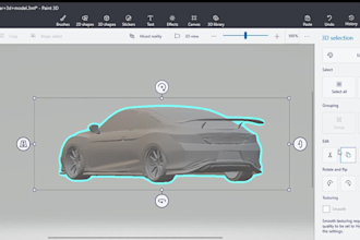 create a 3d model of your selected character,object and cars