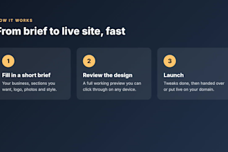 design and build a modern one page website or landing page