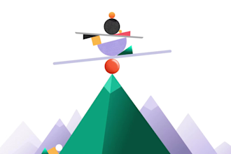 create conceptual minimalist geometric vector illustrations