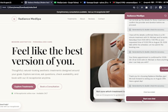build a 24 7 ai receptionist chatbot for your clinic, spa, or salon