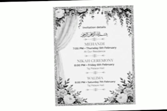 design luxury wedding invitation card