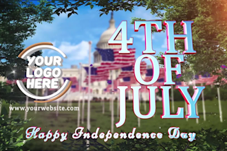 create a 4th of july independence day greeting video