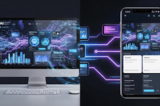 design premium saas motion graphics video for ai software