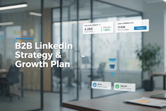 build complete SEO content strategy b2b linkedin plan and social media calender