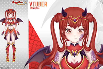 do high quality vtuber rigging live 2d vtuber model