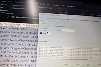 convert PDF to excel, clean data and fix errors