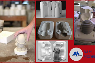 3d silicone mold slip casting mold 3d model custom design ready printable stl