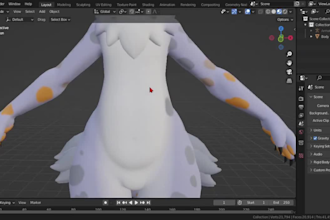 do 3d humanoid furry vtuber model live3d rigging for streaming and vtuber debut