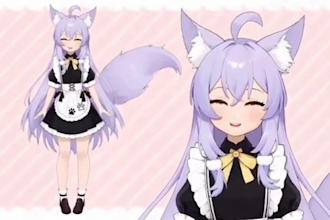 create custom vrchat avatar and vtuber model full body rig, quest and PC ready