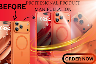 do product manipulation and retouching with fast delivery