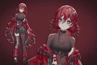 design and rigging live2d vtuber model anime vtuber rigging live2d vtuber model