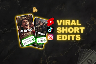 edit short form video for tiktok, reels and youtube shorts