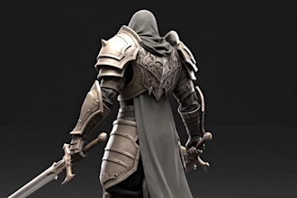 design game ready 3d character with clean topology and textures