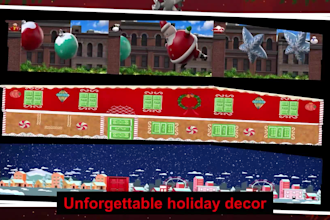 create 3d christmas projection mapping content