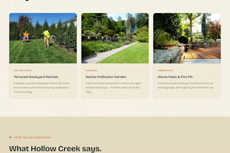 design a local service business one page website