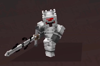 custom minecraft blockbench 3d models bosses, animtions and textures
