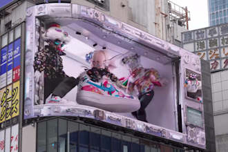 viral 3d anamorphic billboard animation, commercial video ads for led screen