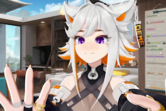 do live 2d, 3d vtuber character , face rig vrchat vriod model, furry avatar vrm