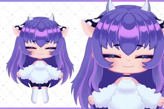 turn your character into a cute chibi pixel vtuber, pngtuber and stream avatar
