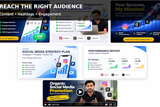organically promote your instagram, threads, and twitter account for real growth
