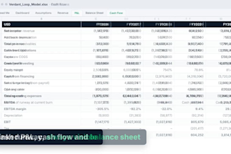 build a startup financial model and financial projections in excel