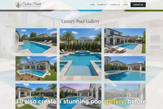 build a stunning swimming pool or pool construction website