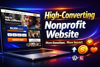 create a high converting nonprofit website for fundraising