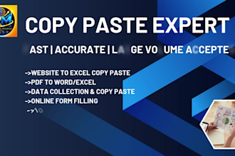 do fast and accurate copy paste work and data collection