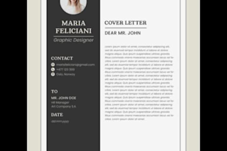 write professional cover letter and proposal for job
