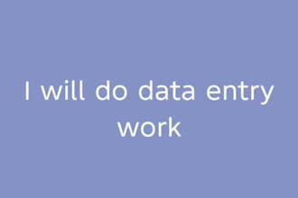 do data entry and typing work