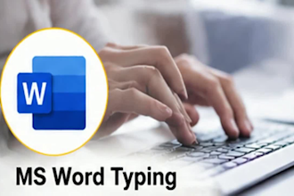 do fast and accurate data entry and ms word typing