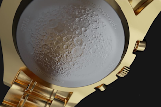 create a cinematic 3d watch animation