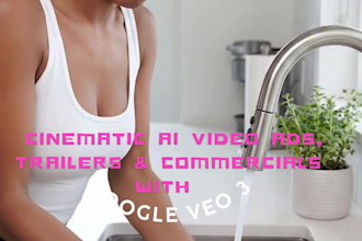 cinematic google veo 3 ai video ads for tiktok reels, youtube, commercials, tra