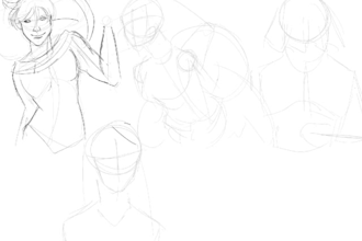 draw your character in a semirealistic artstyle