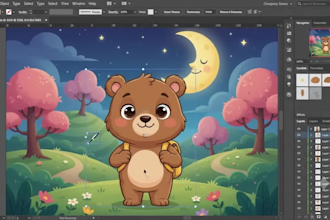 do children story book illustration and cover