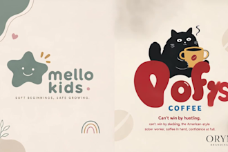 create modern brand identity, logo, and brand guidelines