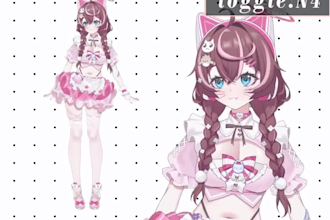 draw and rig live2d model, vtuber rigging, png tuber,  2d vtuber, vtuber avatar