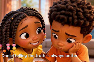 create ai kids cartoon animation video, 3d kids stories and moral story videos