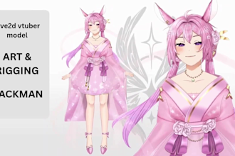 design and rig live2d vtuber model anime live2d model rigging 3d vtuber model
