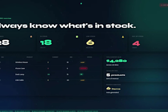 build an inventory tracking system for ecommerce sellers in excel