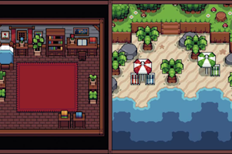 create custom pixel art tilesets for rpg game environment and top down games