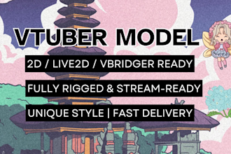 design a full body live2d vtuber model